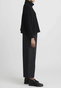 Daniela Gregis Wool Tapered Leg Pigiama Fondo Stretto Pants In Navy Blue & Anthracite