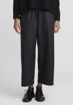 Daniela Gregis Wool Tapered Leg Pigiama Fondo Stretto Pants In Navy Blue & Anthracite