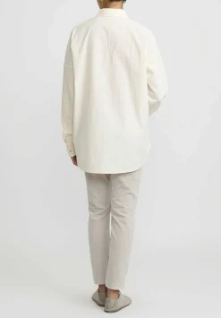 Album di Famiglia Wrinkled Cotton Collar Shirt In Natural